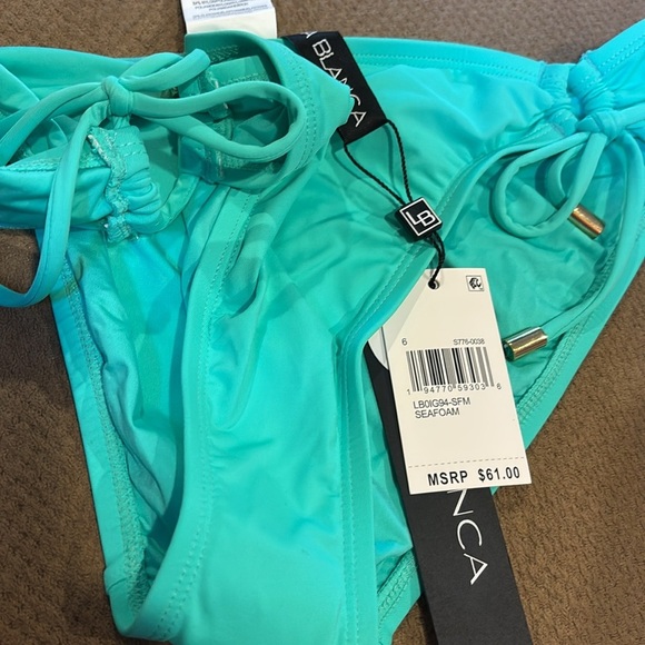 La Blanca Women's Standard Island Goddess  Loop Hipster Bikini Swimsuit Bottom 6 - Picture 4 of 6